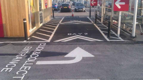 Tesco – Car Park Marking in Bridgend