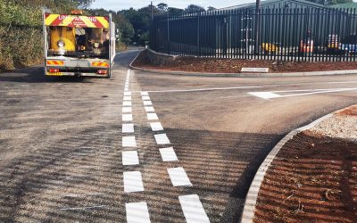 Road markings in Torquay